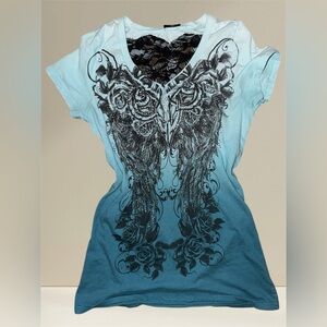 Fairycore Y2K Rhinestone Graphic Tee Medium